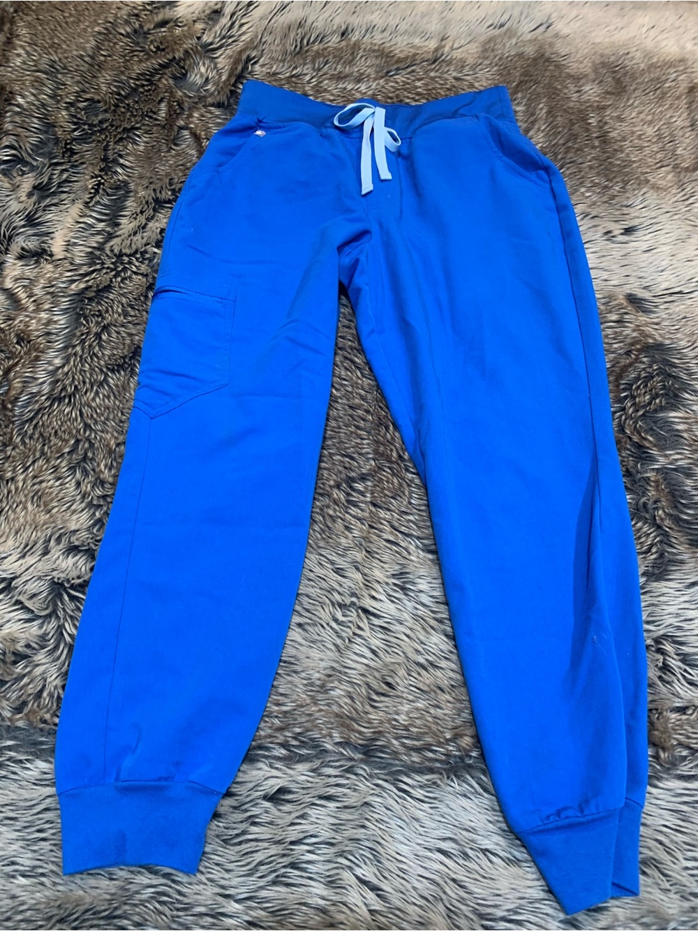 Figs Zamora High-Rise Jogger Scrub Pant Royal Blue Size M/P